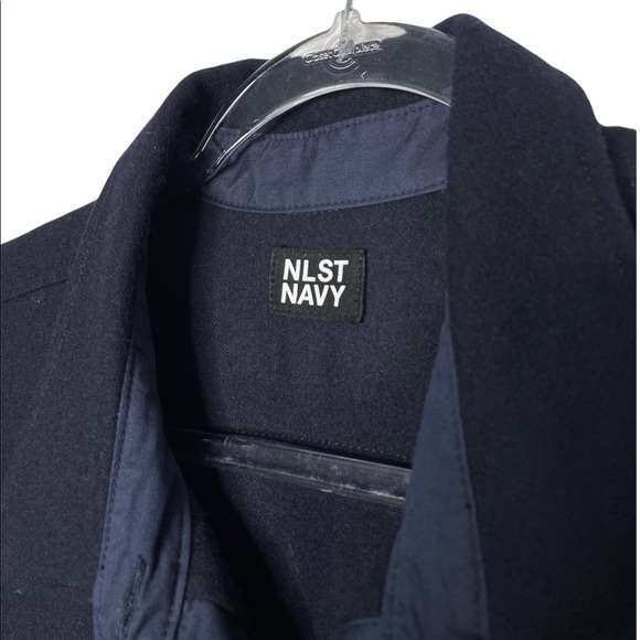 NLST Navy | Wool Blend Shirt Dress in Midnight Navy - Picture 6 of 6